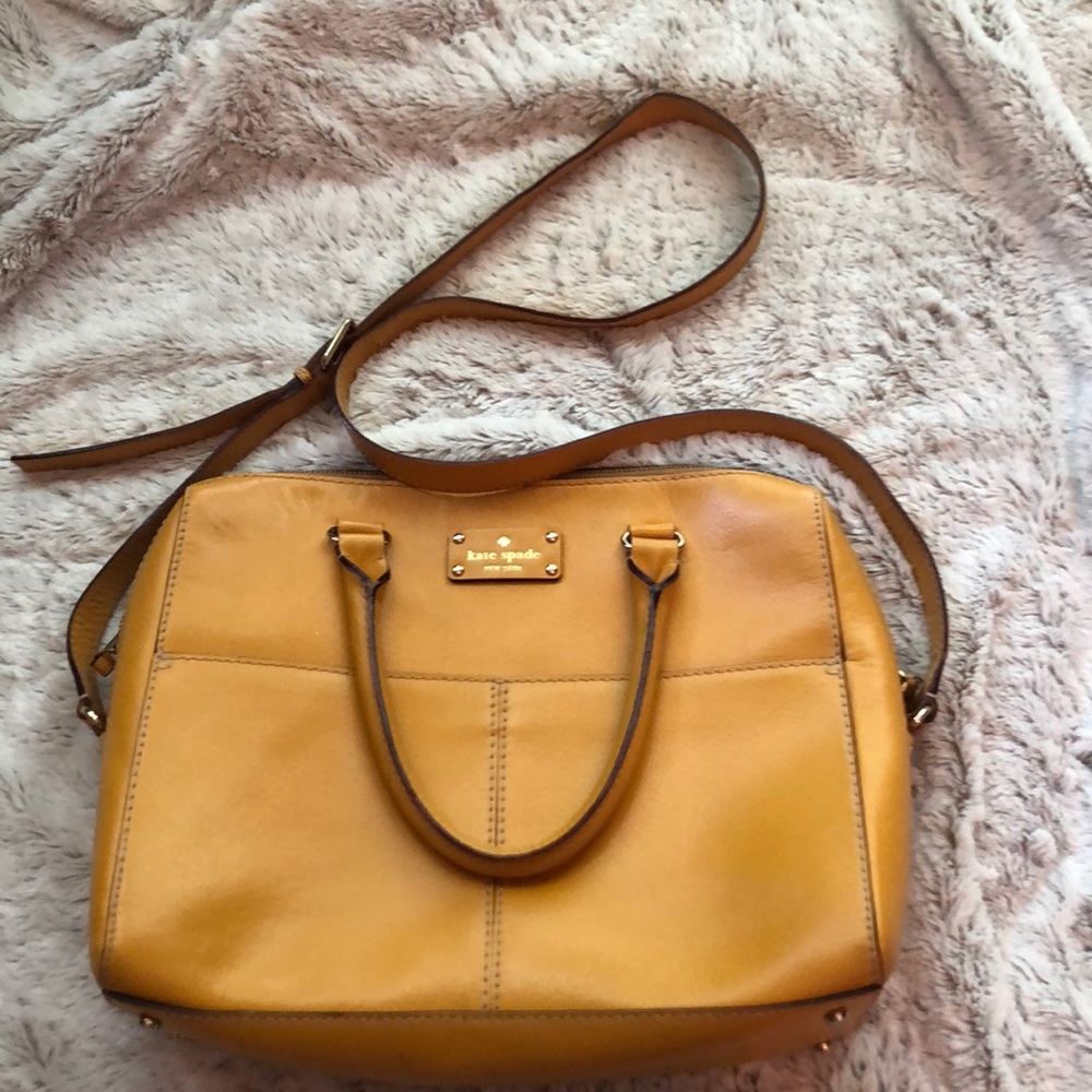 Kate Spade Mustard Colored Crossbody/Satchel